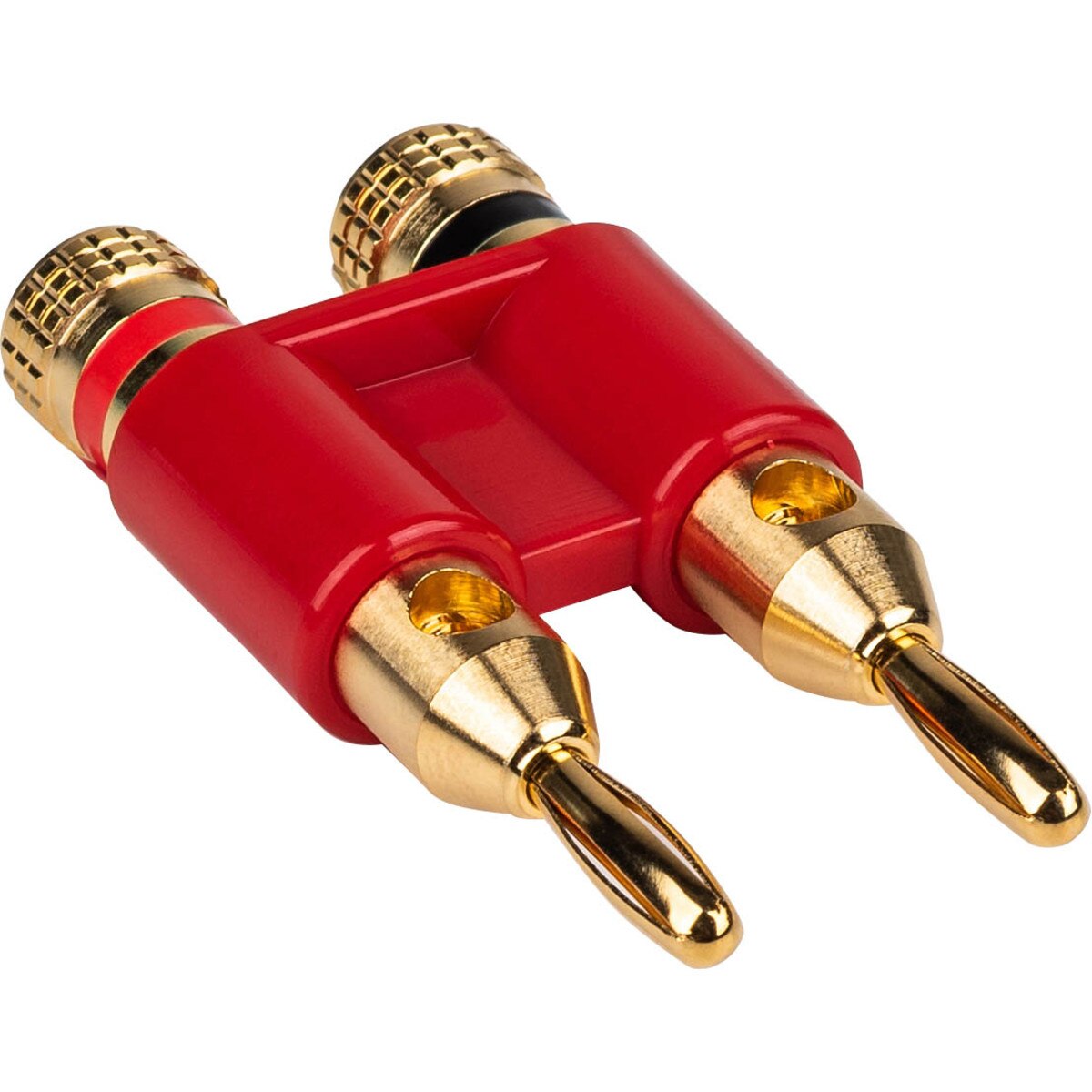 Gold Dual Banana Plug Red